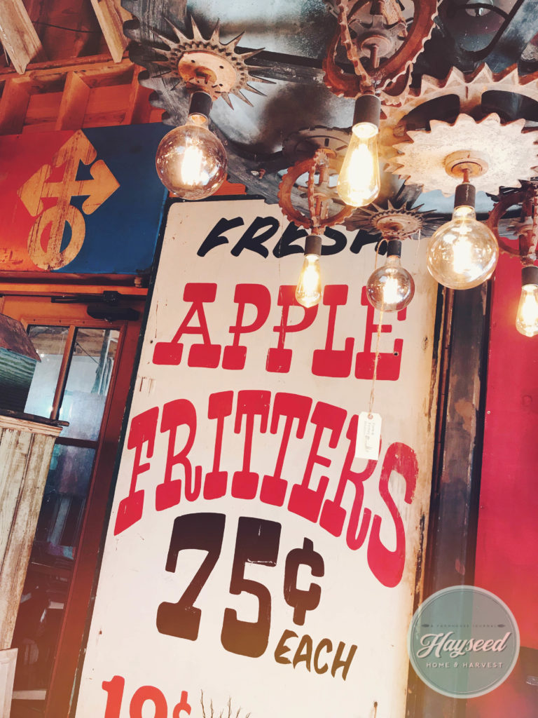 Antiques Week Round Top Texas Vintage Apple Fritters Sign