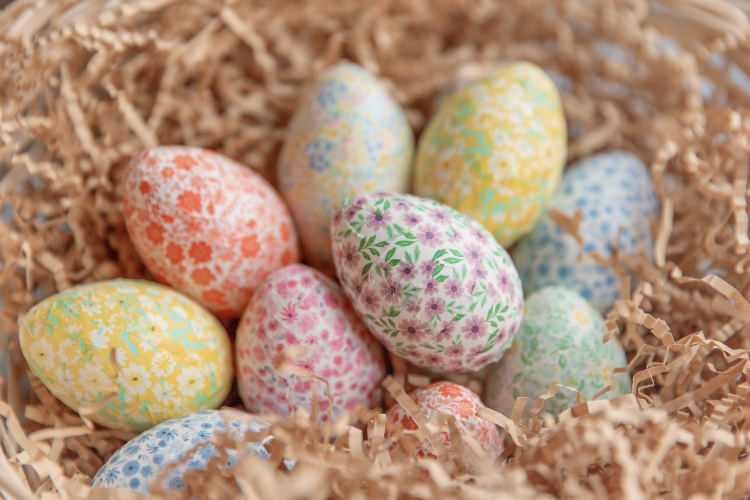 Floral Easter Eggs, DIY